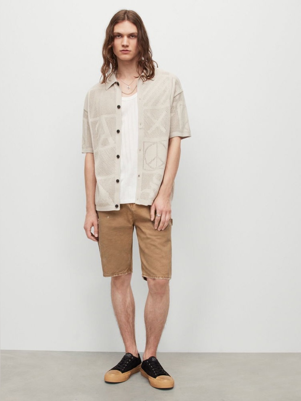 Allsaints nwt Palma Open Stitch Cardigan
